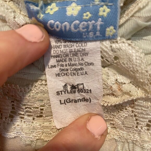 Y2K Fairy Boho Babydoll Top Floral Lace Romantic Style Size Large - Picture 2 of 4